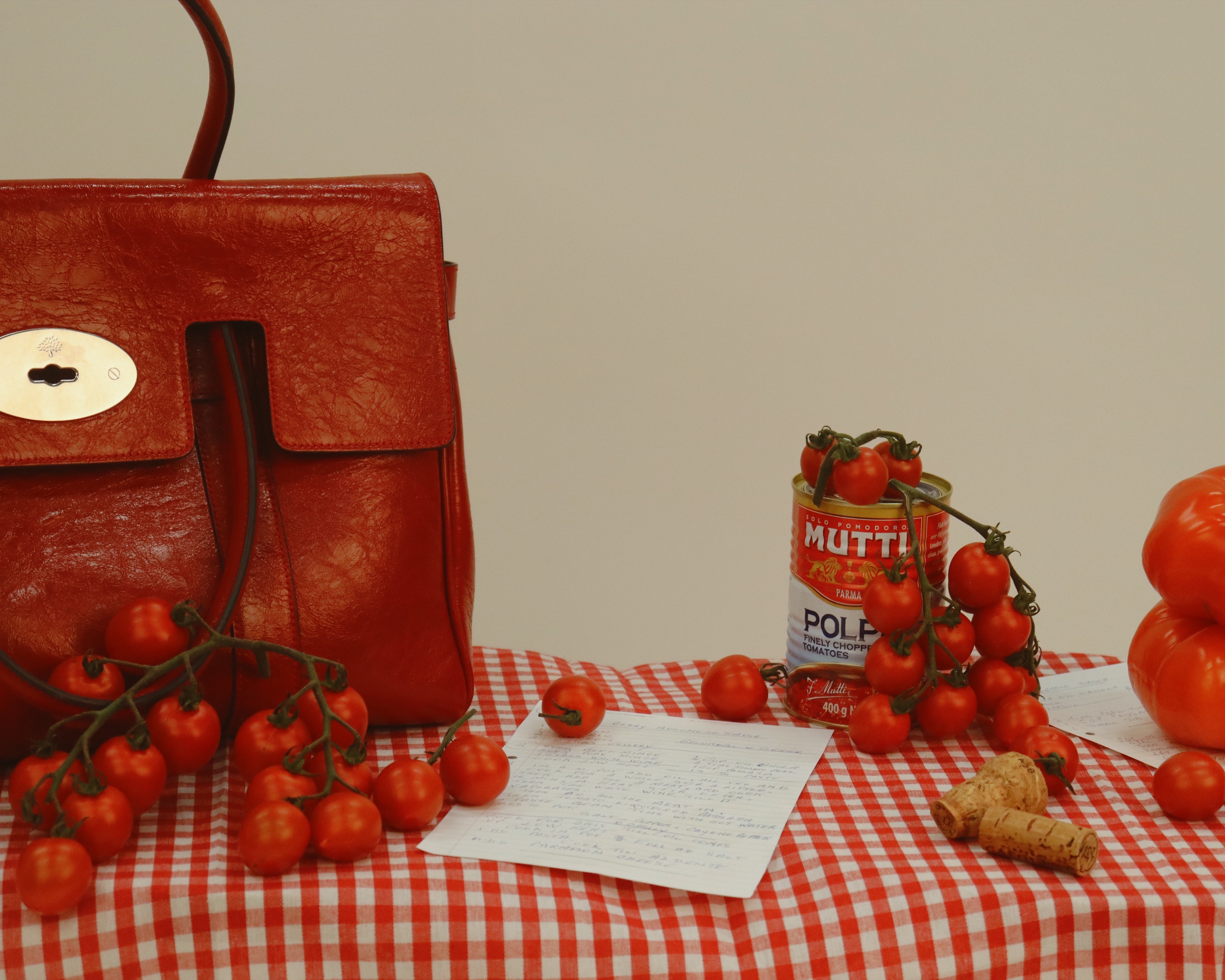 Mulberry bag table scene detail